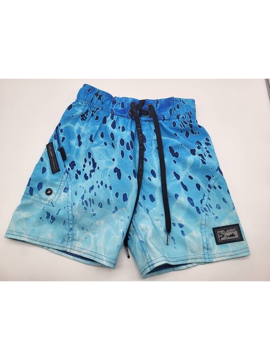Pelagic Other - Pelagic Kid Boys Small 2/3 Sharksin Blue Dorado Fishing Swim Trunks Boardshorts